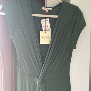 Green long dress
